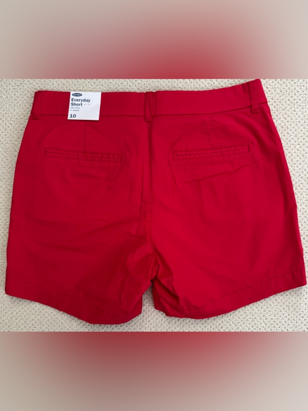 Old Navy Red Everyday shorts, size 10. NEW / NWT - Picture 2 of 6